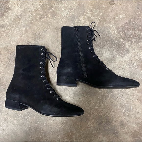 vagabond x free people joyce suede lace up boots black leather size 6 - Picture 6 of 9